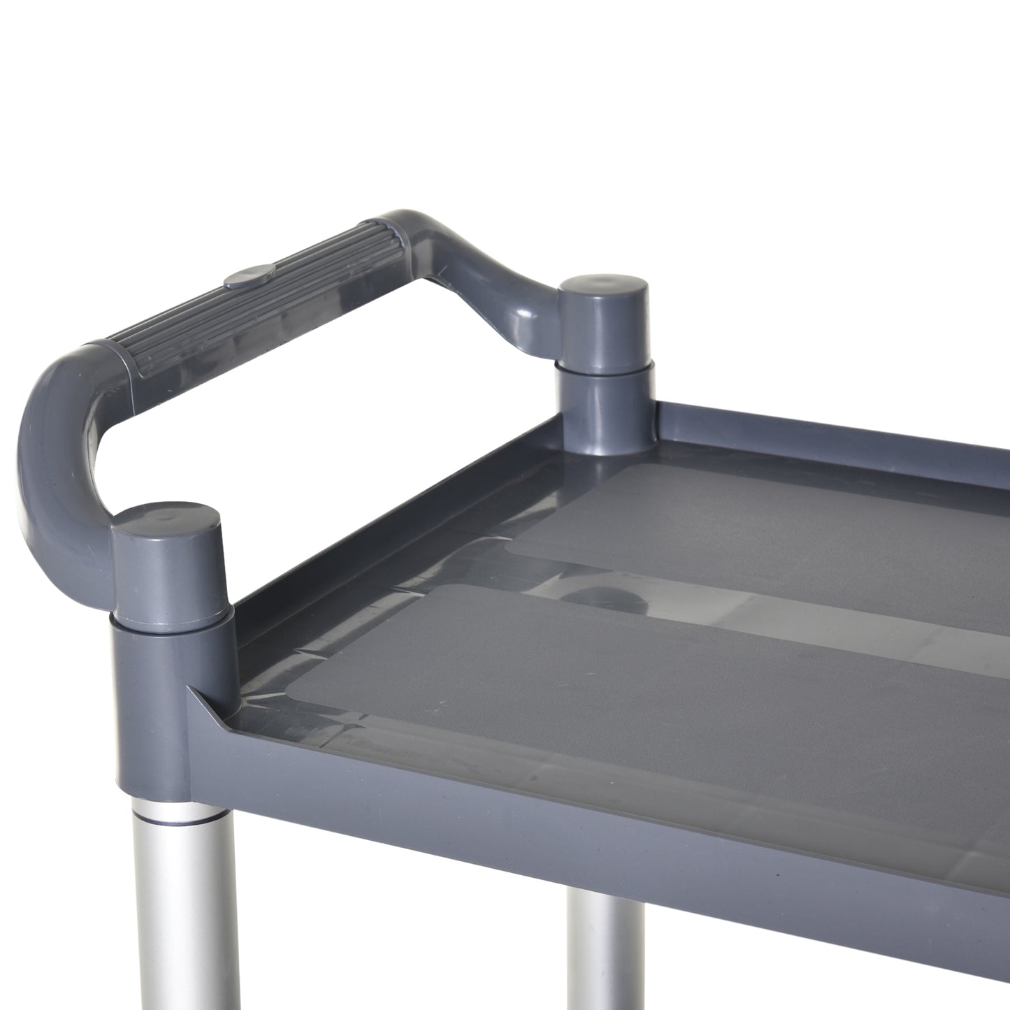 3-Tier Utility Cart Large Rolling Storage Trolley with 3 Shelves Metal Clean Service Cart, Restaurant, Hotel, Livingroom