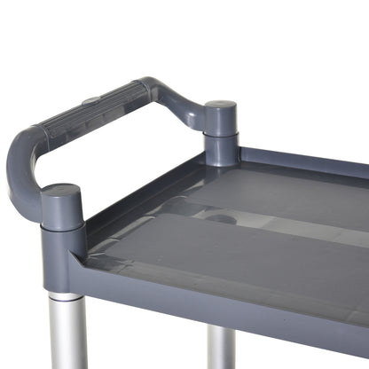 3-Tier Utility Cart Large Rolling Storage Trolley with 3 Shelves Metal Clean Service Cart, Restaurant, Hotel, Livingroom