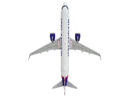 Airbus A321neo Commercial Aircraft "Icelandair" (TF-IAA) White with Blue and Pink Tail "Gemini 200" Series 1/200 Diecast Model by GeminiJets