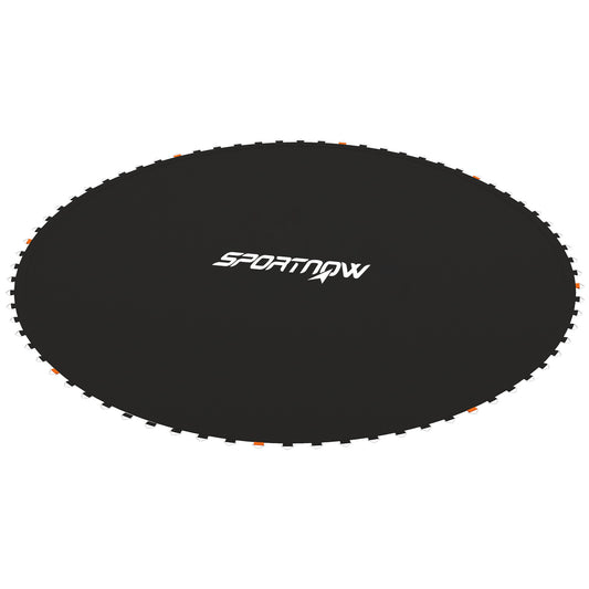 Soozier Trampoline Mat Replacement with Spring Pull Tool and 72 V-Hooks, Fits 12ft Trampoline, Using 5.5" Springs, Black