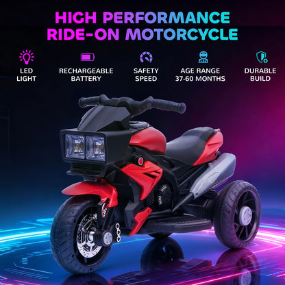 VarietyKart Kids Electric Pedal Motorcycle Ride-On Toy 6V Battery Powered w/ Music Horn Headlights Motorbike for Girls B