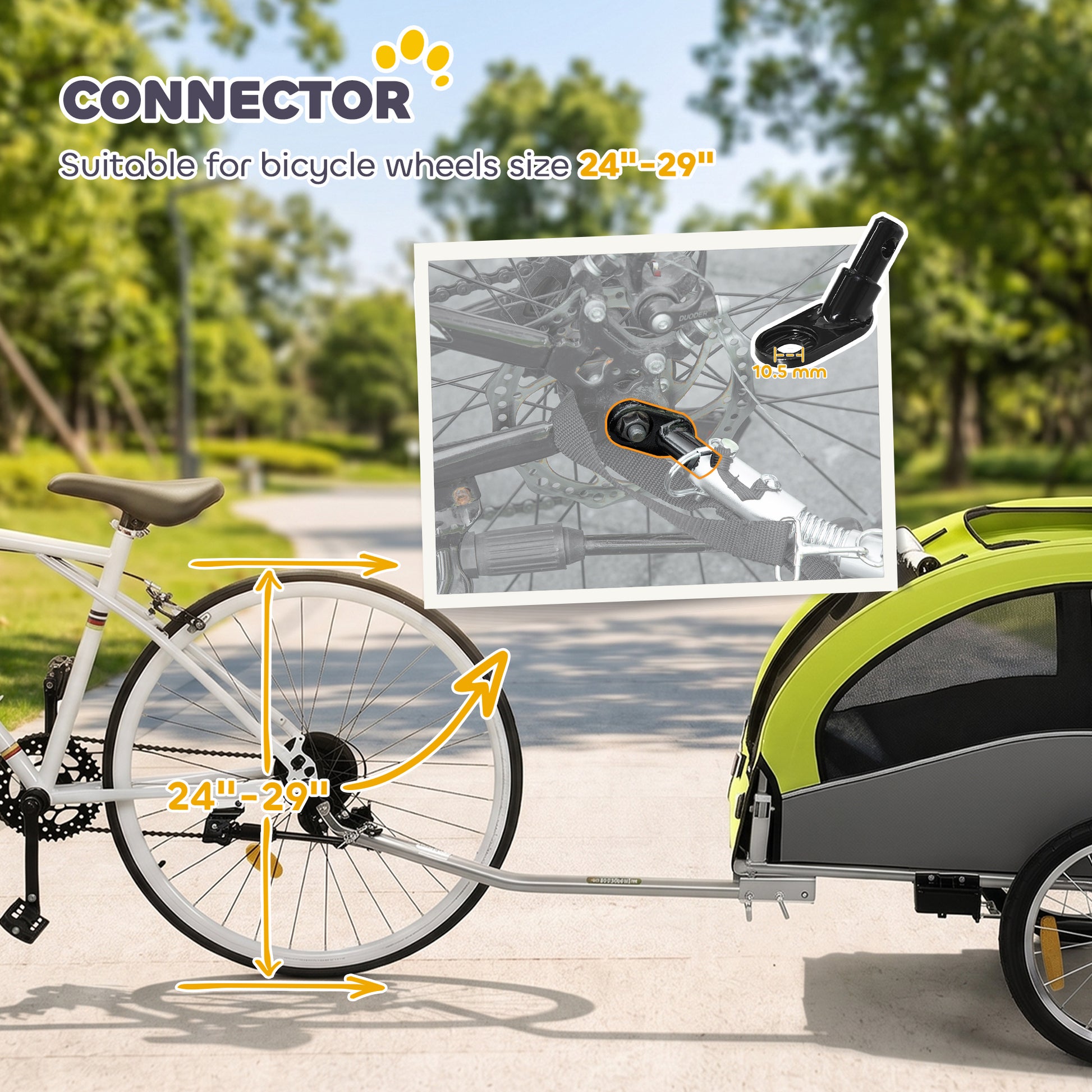 VarietyKart 2 in 1 Dog Bike Trailer, Foldable Pet Stroller, Dog Bicycle Trailer with Suspension, Universal Bicycle Coupl