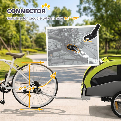 VarietyKart 2 in 1 Dog Bike Trailer, Foldable Pet Stroller, Dog Bicycle Trailer with Suspension, Universal Bicycle Coupl