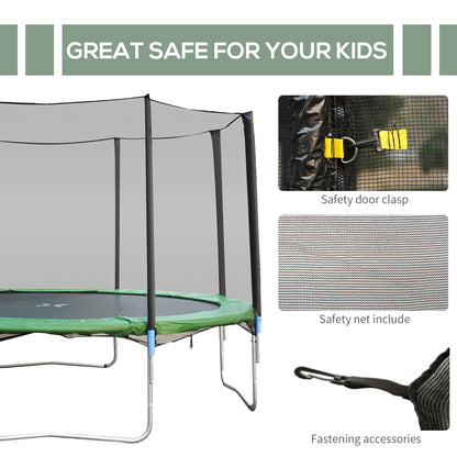 VarietyKart 14' Round Trampoline Enclosure Safety Net Fence Replacement Trampolining Bounce Part No Poles Included
