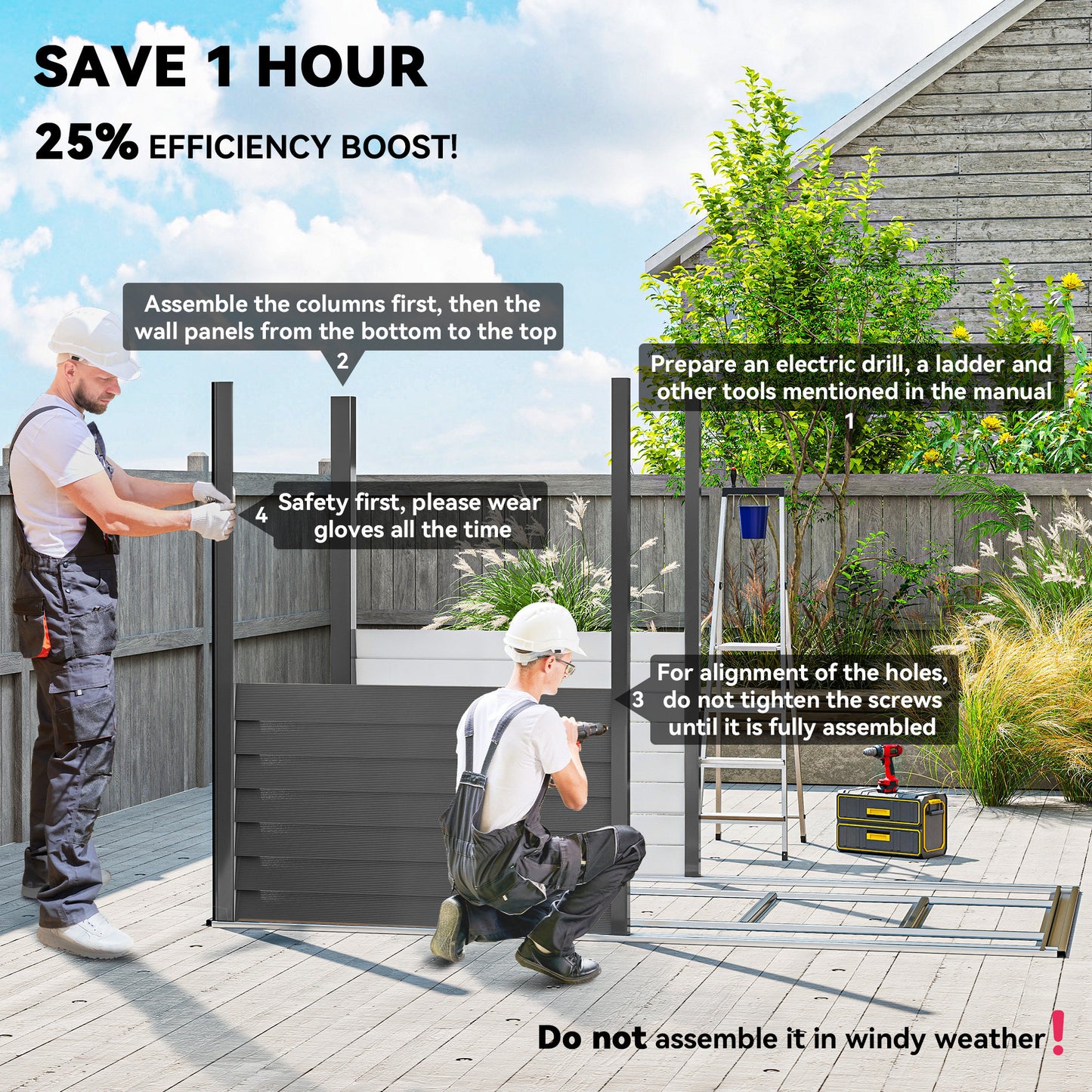 4.6' x 9' Steel Outdoor Storage Shed, Lean to Shed, Metal Tool House with Foundation Kit, Lockable Doors, Gloves and 2 A