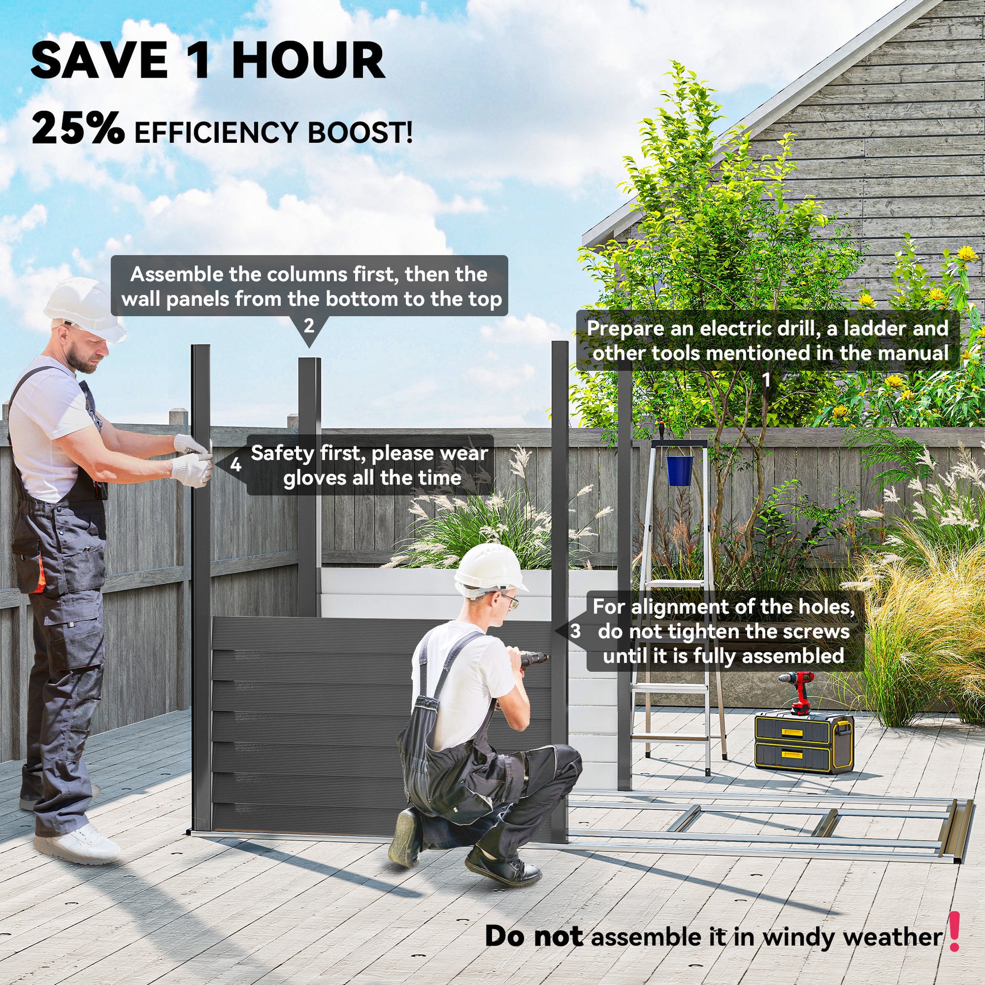 4.6' x 9' Steel Outdoor Storage Shed, Lean to Shed, Metal Tool House with Foundation Kit, Lockable Doors, Gloves and 2 A