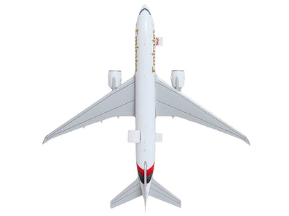 Boeing 777F Commercial Aircraft "Emirates SkyCargo" (A6-EFV) White with Striped Tail "Interactive Series" 1/400 Diecast Model by GeminiJets