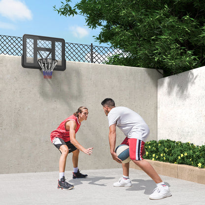 Soozier Wall Mounted Basketball Hoop, Basketball Goal Combo Kit with 43" Reinforced Shatter Resistant Backboard and All 
