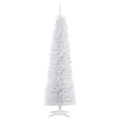 6 FT Christmas Tree Classic Tree Holiday Indoor Decoration, with Stable Plastic Base, White