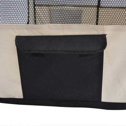 Puppy Playpen 49.2-inch Soft Pet Playpen Folding Tent Kennel Kitten Playpen Cat Dog Exercise Crate w/ Bag