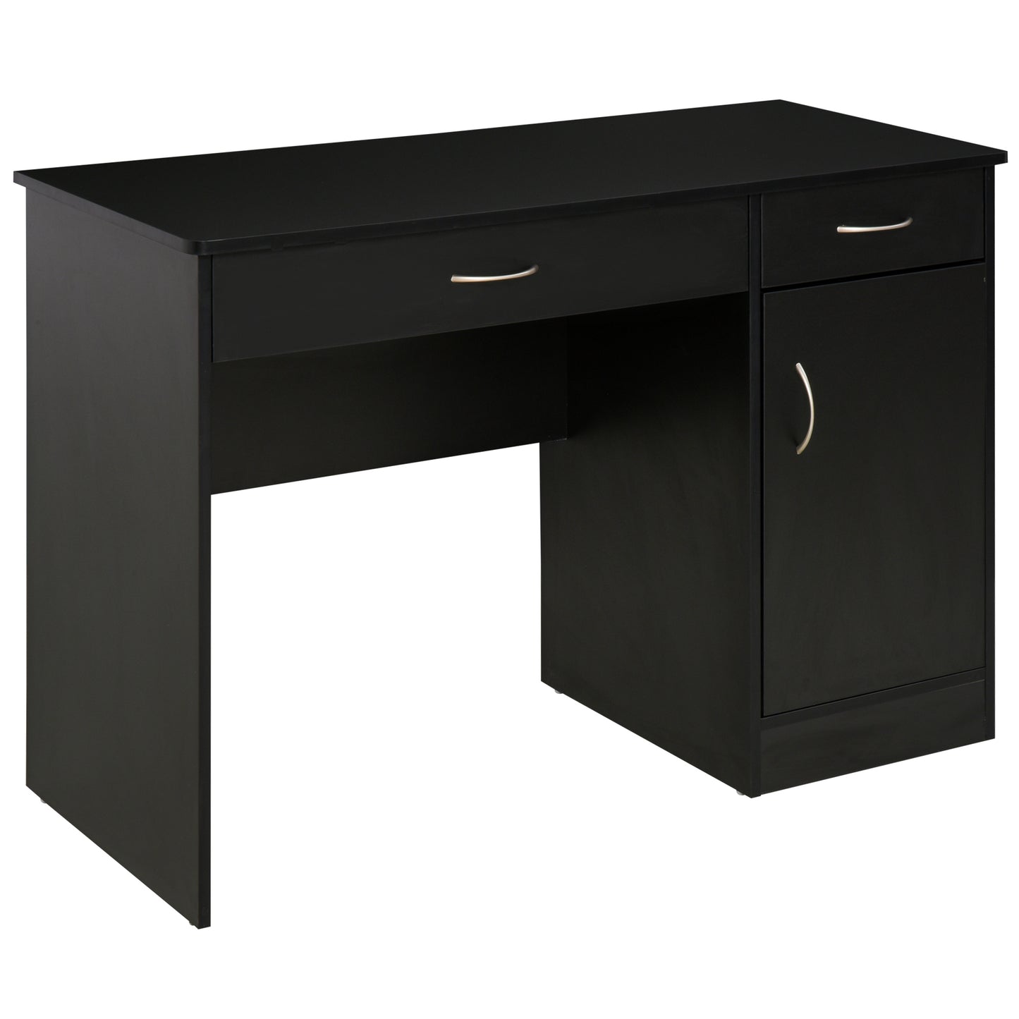 Computer Desk with Storage Drawers, Study Writing Table with Cabinet Adjustable Shelf for Home Office Workstation Bedroo
