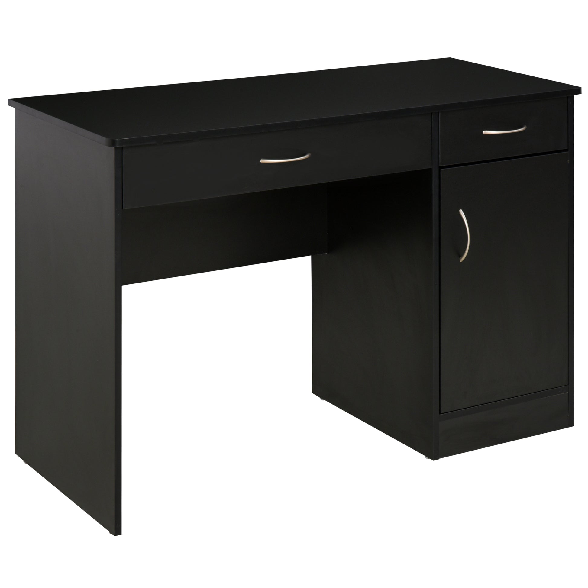 Computer Desk with Storage Drawers, Study Writing Table with Cabinet Adjustable Shelf for Home Office Workstation Bedroo