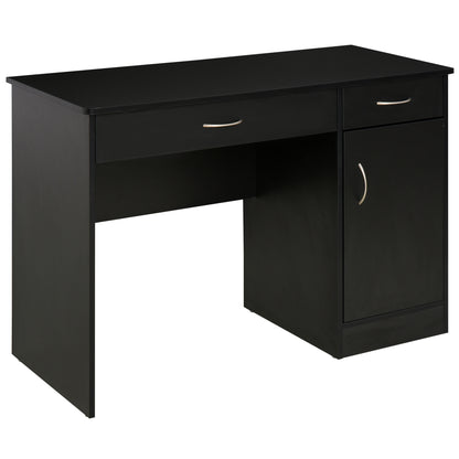Computer Desk with Storage Drawers, Study Writing Table with Cabinet Adjustable Shelf for Home Office Workstation Bedroo