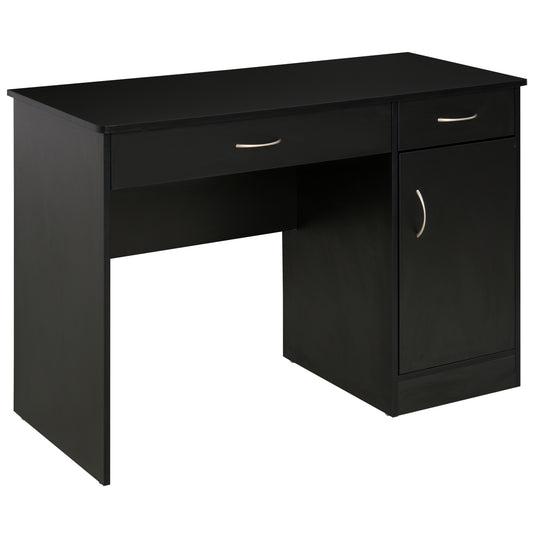 Computer Desk with Storage Drawers, Study Writing Table with Cabinet Adjustable Shelf for Home Office Workstation Bedroo