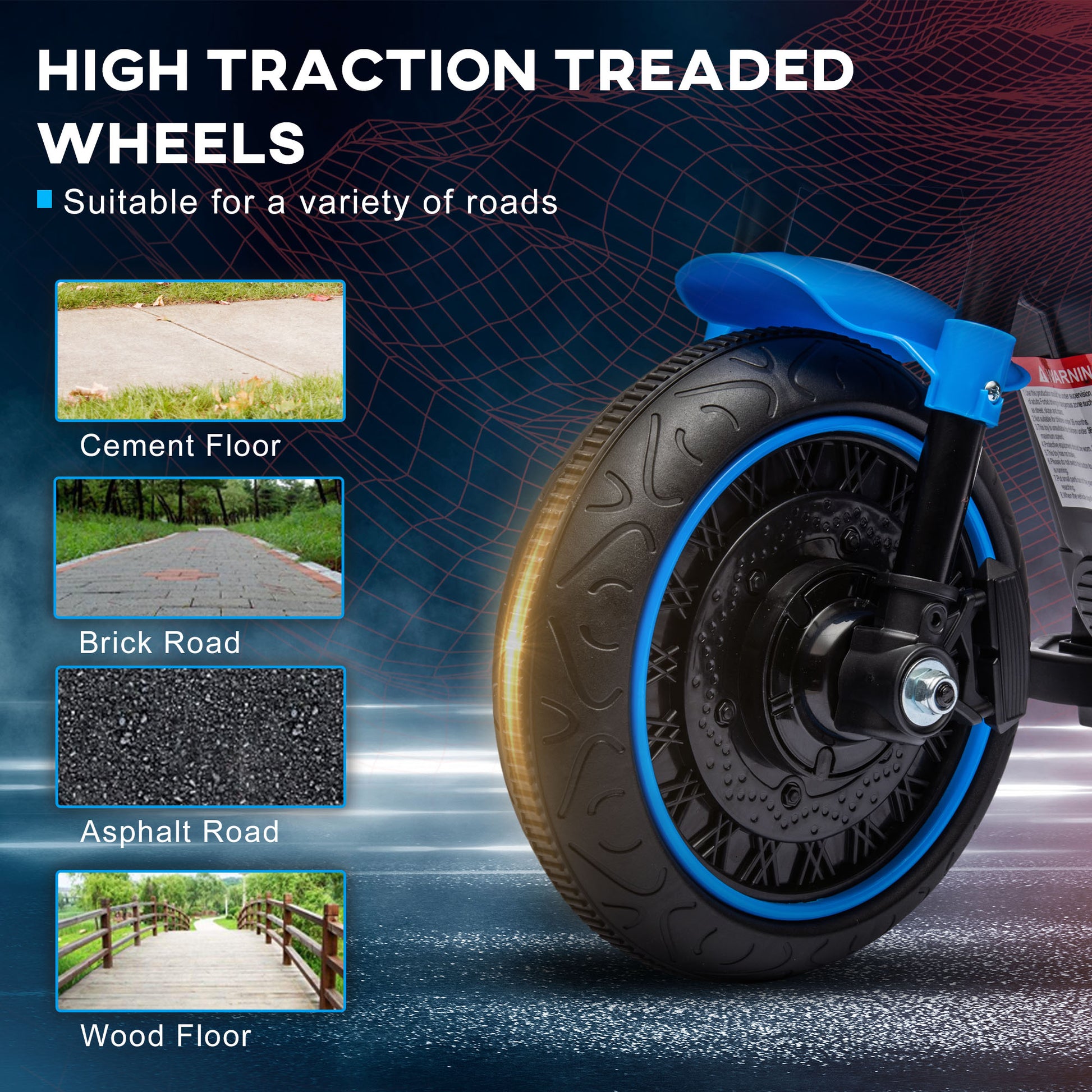 VarietyKart 6V Kids Motorcycle with Training Wheels, Foot Pedal, Headlight, Music, Forward/Reverse, Single-Button Start,