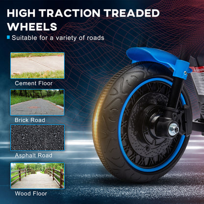 VarietyKart 6V Kids Motorcycle with Training Wheels, Foot Pedal, Headlight, Music, Forward/Reverse, Single-Button Start,