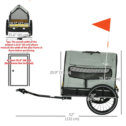 VarietyKart 3 in 1 Dog Bike Trailer, Pet Cargo, Pet Bed with Safety Leash, Hitch, Quick-Release Wheels, Cushion for Smal