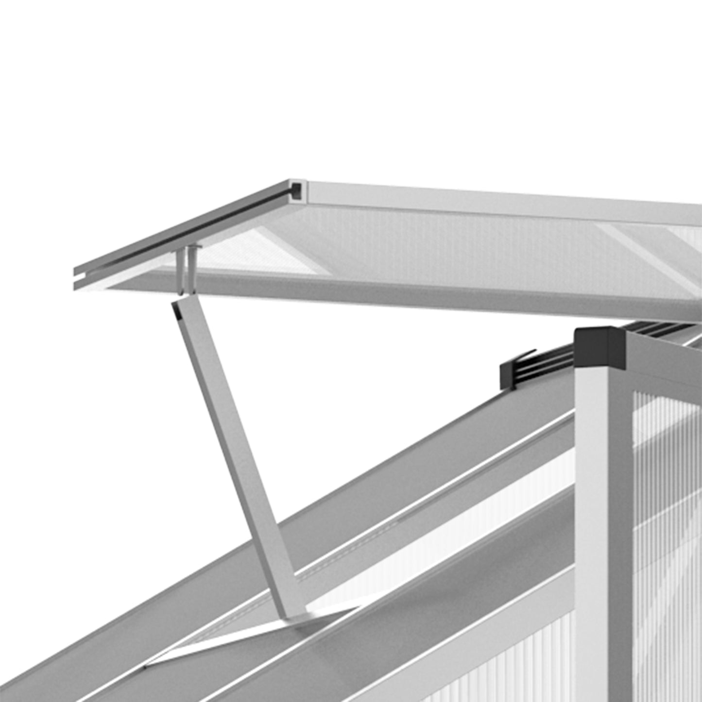 6' x 6' x 6.4' Walk-in Garden Greenhouse Polycarbonate Panels Plants Flower Growth Shed Cold Frame Outdoor Portable Warm