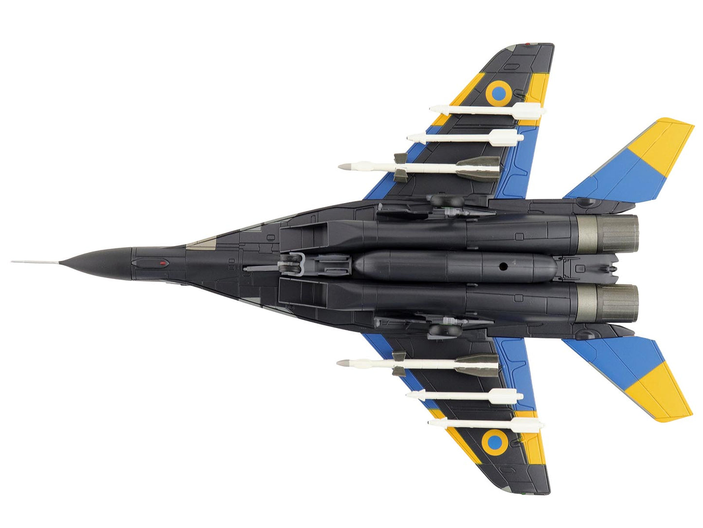 Mikoyan MIG-29 Fulcrum Aircraft "Ghost of Kyiv 40th Tactical Aviation Brigade Vasylkiv Air Base" (2023) Ukrainian Air Force "Air Power Series" 1/72 Diecast Model by Hobby Master