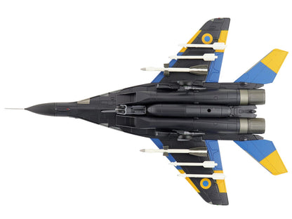 Mikoyan MIG-29 Fulcrum Aircraft "Ghost of Kyiv 40th Tactical Aviation Brigade Vasylkiv Air Base" (2023) Ukrainian Air Force "Air Power Series" 1/72 Diecast Model by Hobby Master