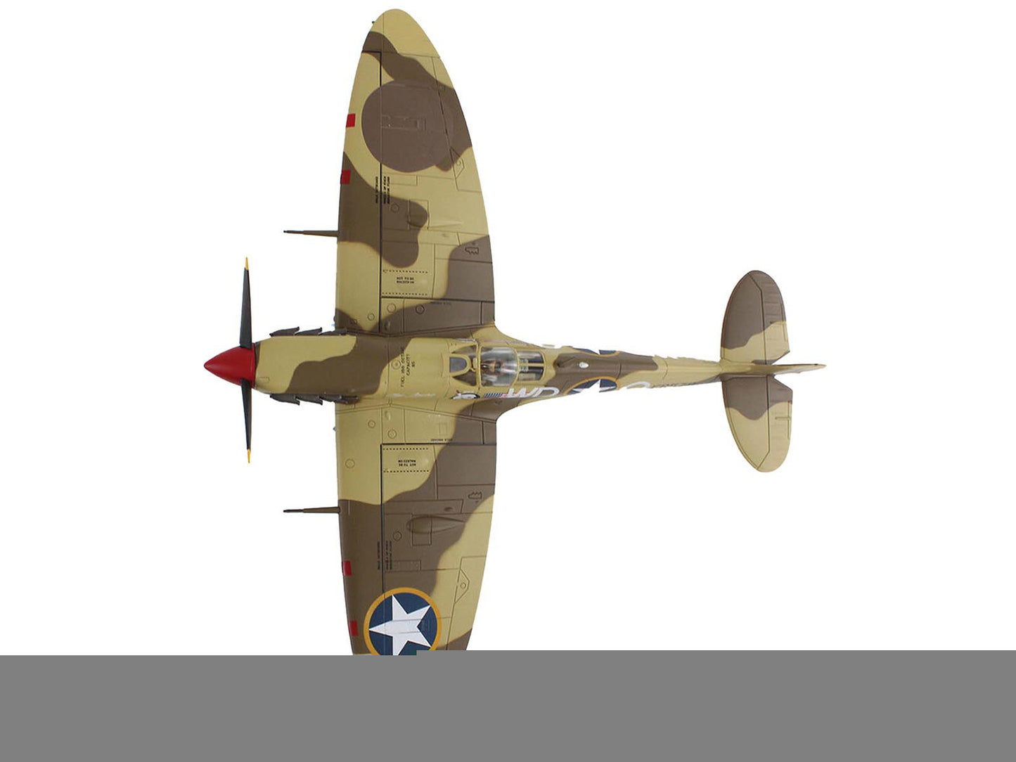 Supermarine Spitfire Mk.Vb Trop Fighter Aircraft "ER570 4th Fighter Squadron 52nd Fighter Group" (1943) Mediterranean Allied Coastal Air Force "Air Power Series" 1/48 Diecast Model by Hobby Master