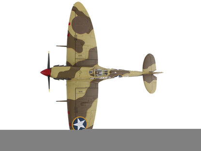 Supermarine Spitfire Mk.Vb Trop Fighter Aircraft "ER570 4th Fighter Squadron 52nd Fighter Group" (1943) Mediterranean Allied Coastal Air Force "Air Power Series" 1/48 Diecast Model by Hobby Master