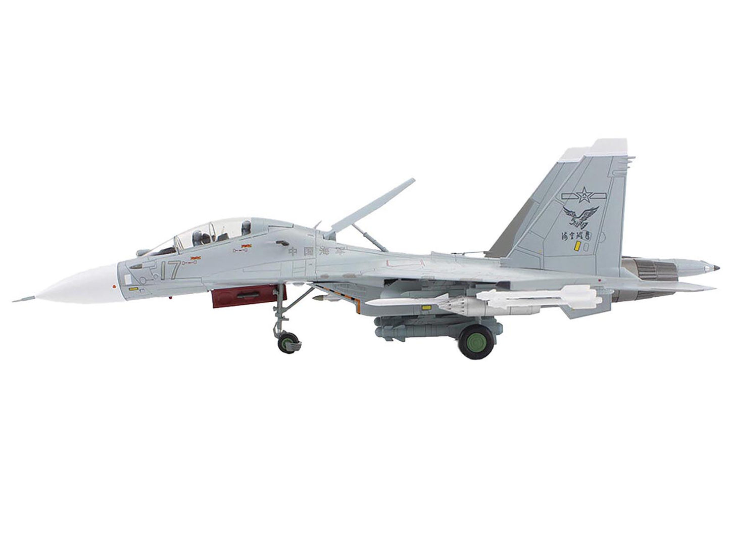 Sukhoi Su-30MK2 Flanker-G Fighter Aircraft "White 17 China" (2022) People's Liberation Army Naval Air Force (PLANAF) "Air Power Series" 1/72 Diecast Model by Hobby Master