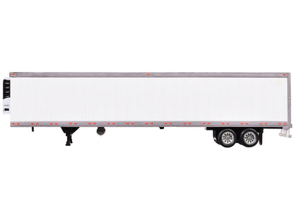 Box Trailer with Reefer White 1/87 (HO) Scale Plastic Model by HO Logistics