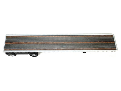 High Boy Spread Axle Flatbed Trailer White 1/87 (HO) Plastic Model Car by HO Logistics