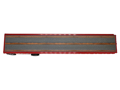 High Boy Spread Axle Flatbed Trailer Red 1/87 (HO) Plastic Model Car by HO Logistics