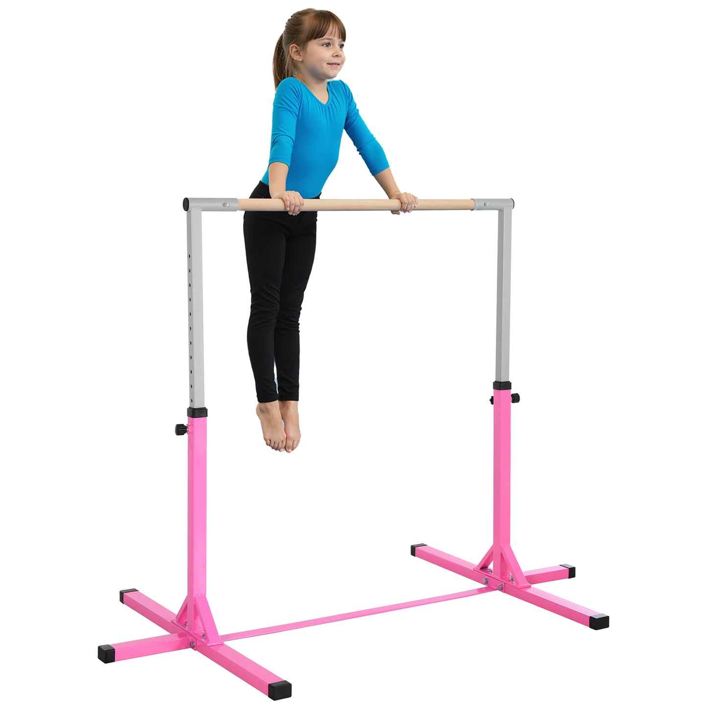 Qaba Kids Seesaw Safe Teeter Totter 2 Seats with Easy-Grip Handles Indoor Outdoor Living Room Playroom Backyard Equipment, for 12-48 Months, Multicolor