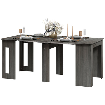 23.6"-70.9" Extendable Dining Table for 6-8 People, Space-Saving Rectangular Kitchen Table for Small Spaces, Dining Room