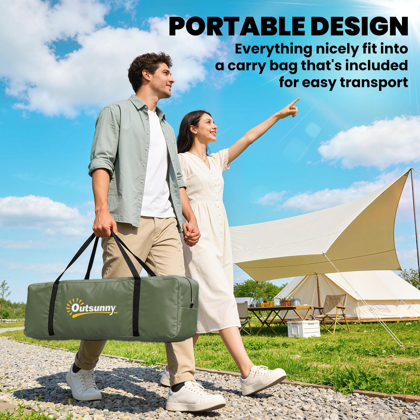 Camping Tent for 6 Man with 2000mm Waterproof Rainfly and Carry Bag for Fishing Hiking Festival, Dark Green