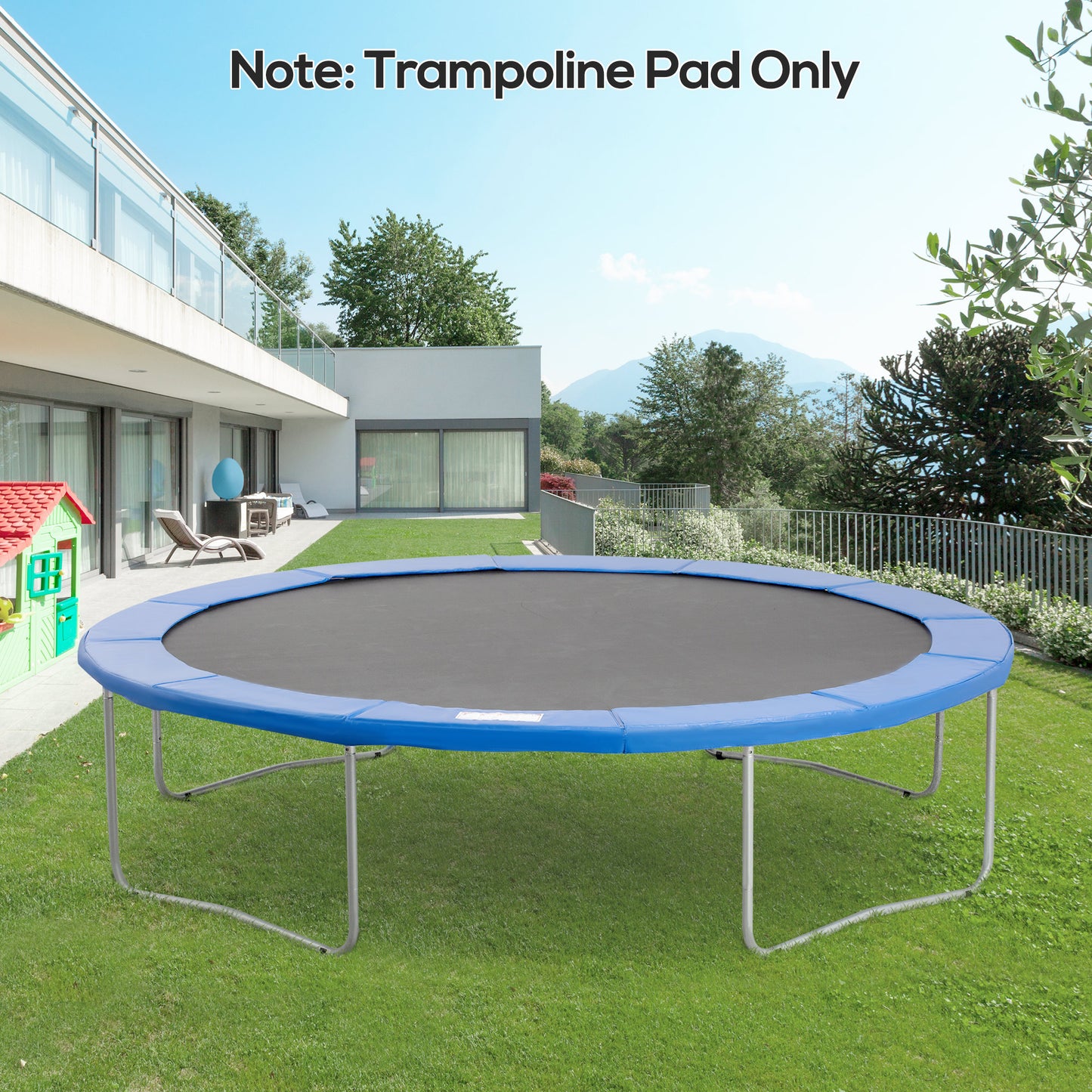 12ft Trampoline Pad, Trampoline Replacement Safety Pad Mat Spring Cover, Water-Resistant, UV-Resistant, Tear-Resistant E