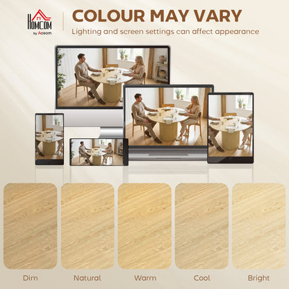 Round Dining Table for 4-6, 47 Inch Kitchen Table with Fluted Pedestal Base, for Kitchen Living Room Dining Room, Natura