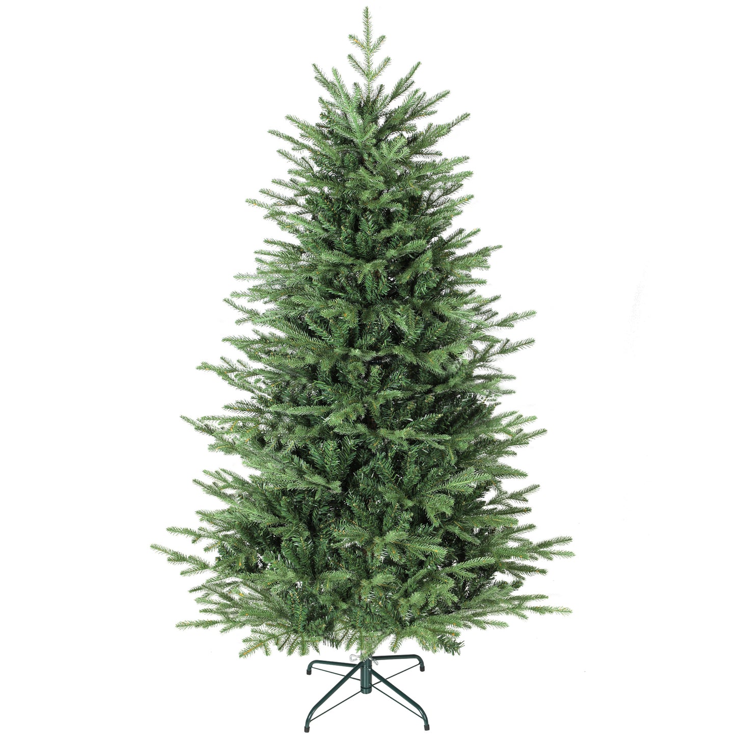 6 ft Artificial Christmas Tree with Dense Realistic Branches, Full Ponderosa Fir, Hinged Xmas Tree, Easy Assembly