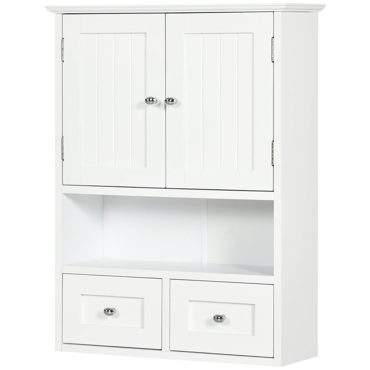 Bathroom Wall Cabinet, Medicine Cabinet, Over Toilet Storage Cabinet with Shelf and Drawers for Hallway, Living Room, Wh