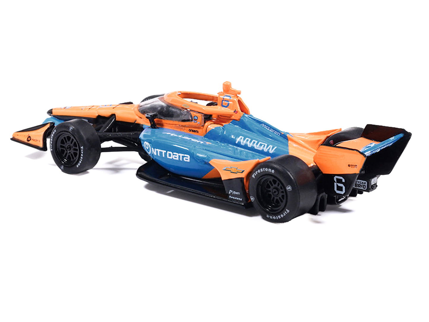 Dallara IndyCar #6 Nolan Siegel "NTT Data" Arrow McLaren IndyCar Team (Road Course Configuration) "NTT IndyCar Series" (2026) 1/64 Diecast Model by IXO Models