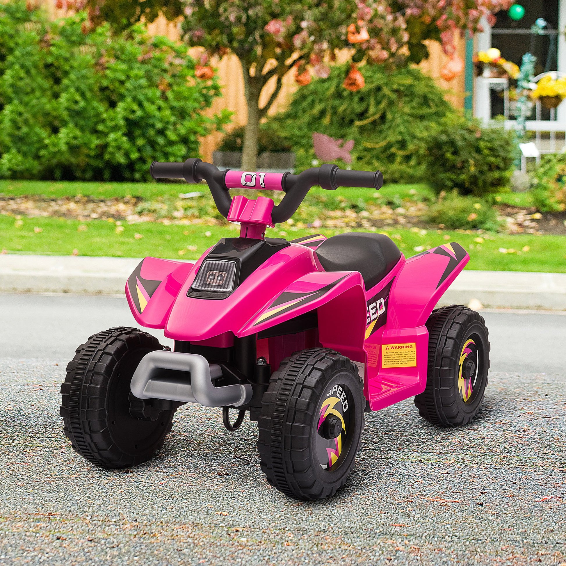 VarietyKart Kids Ride on ATV, 6V Battery Powered Quad Car with Forward, Reverse Switch, for Boys Girls 18-36 Months, Pin