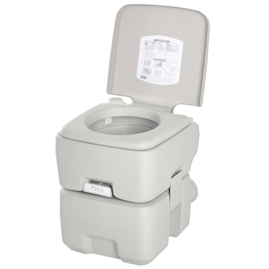 Outdoor Portable Travel Toilet Detachable Flushable Tank Easy to Use 3 Way Pistol for Camping Hiking Boating Roadtrippin
