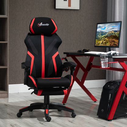 Racing Gaming Chair, Ergonomic Computer Chair with Footrest, Headrest, High Back Recliner Swivel Seat with Adjustable He