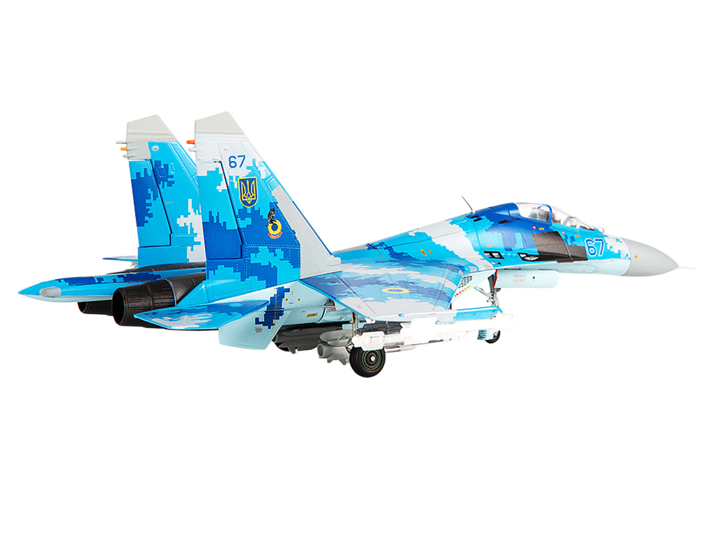 Sukhoi Su-27UB Flanker Aircraft "831st Tactical Aviation Brigade" (2017) Ukrainian Air Forces 1/72 Diecast Model by JC Wings