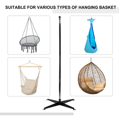 Hanging Hammock Stand Hammock Chair Stand C Stand Steel Heavy Duty Stand for Hanging Hammock Air Porch Swing Chair Indoo