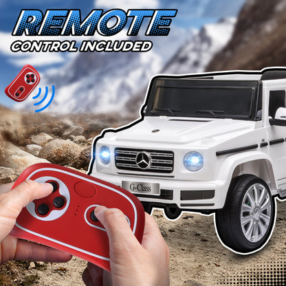 VarietyKart Mercedes Benz G500 Licensed 12V Kids Ride on Car with Remote Control, Music, Lights, MP3 for 37-96 months, W