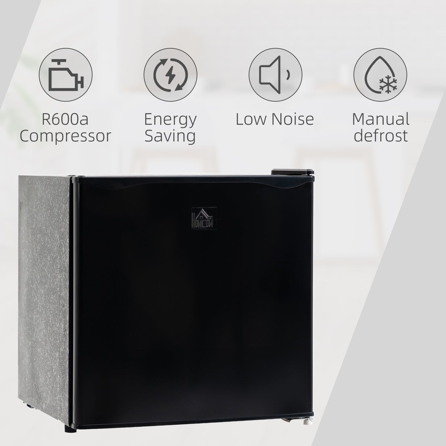 1.1 Cu. Ft. Mini Freezer, Compact Upright Freezer with Reversible Door, Removable Shelf, Adjustable Temperature, Black