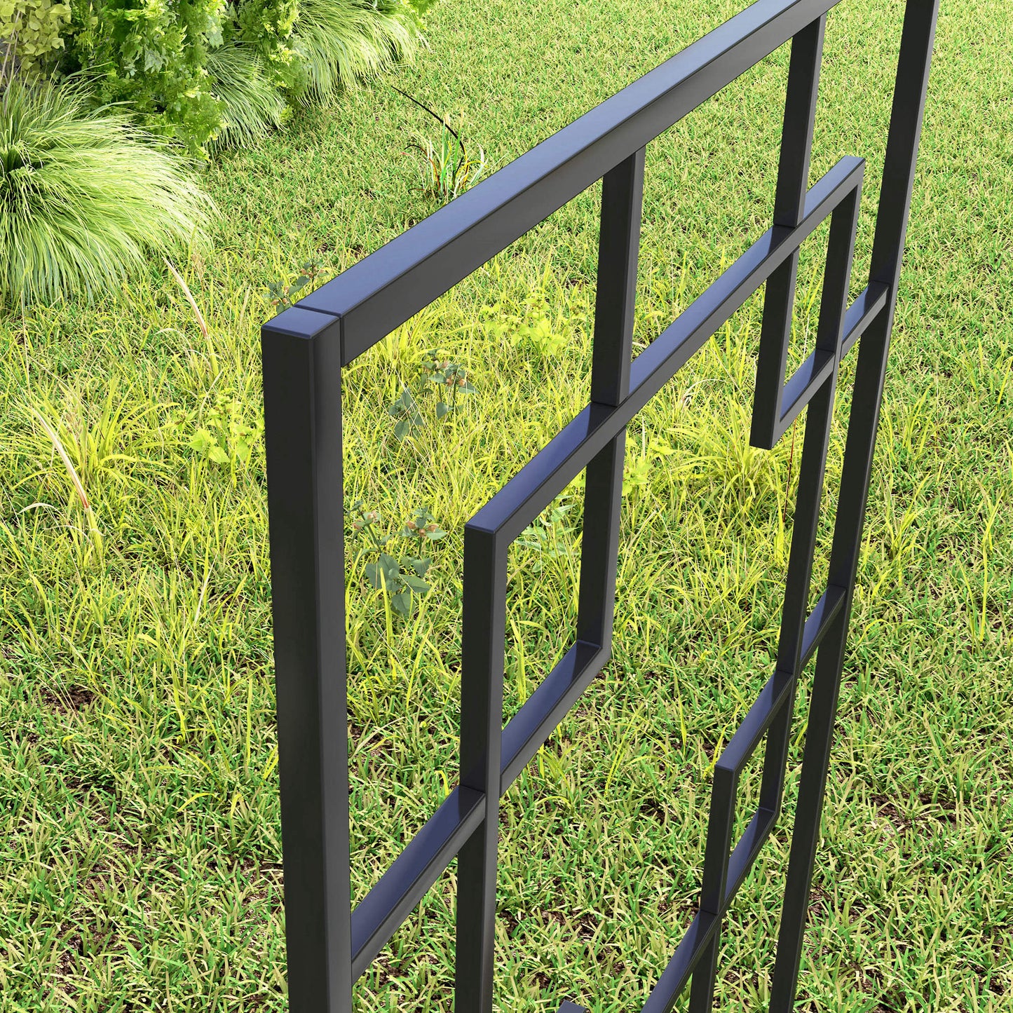 4 Pack Garden Trellis for Climbing Plants, Outdoor Metal Grid Panels for Roses, Vine Flower, Cucumber, Clematis, 72" Tal