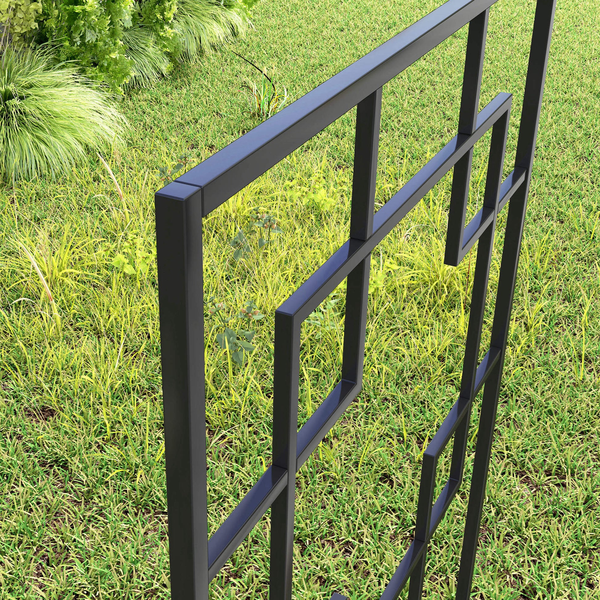 4 Pack Garden Trellis for Climbing Plants, Outdoor Metal Grid Panels for Roses, Vine Flower, Cucumber, Clematis, 72" Tal