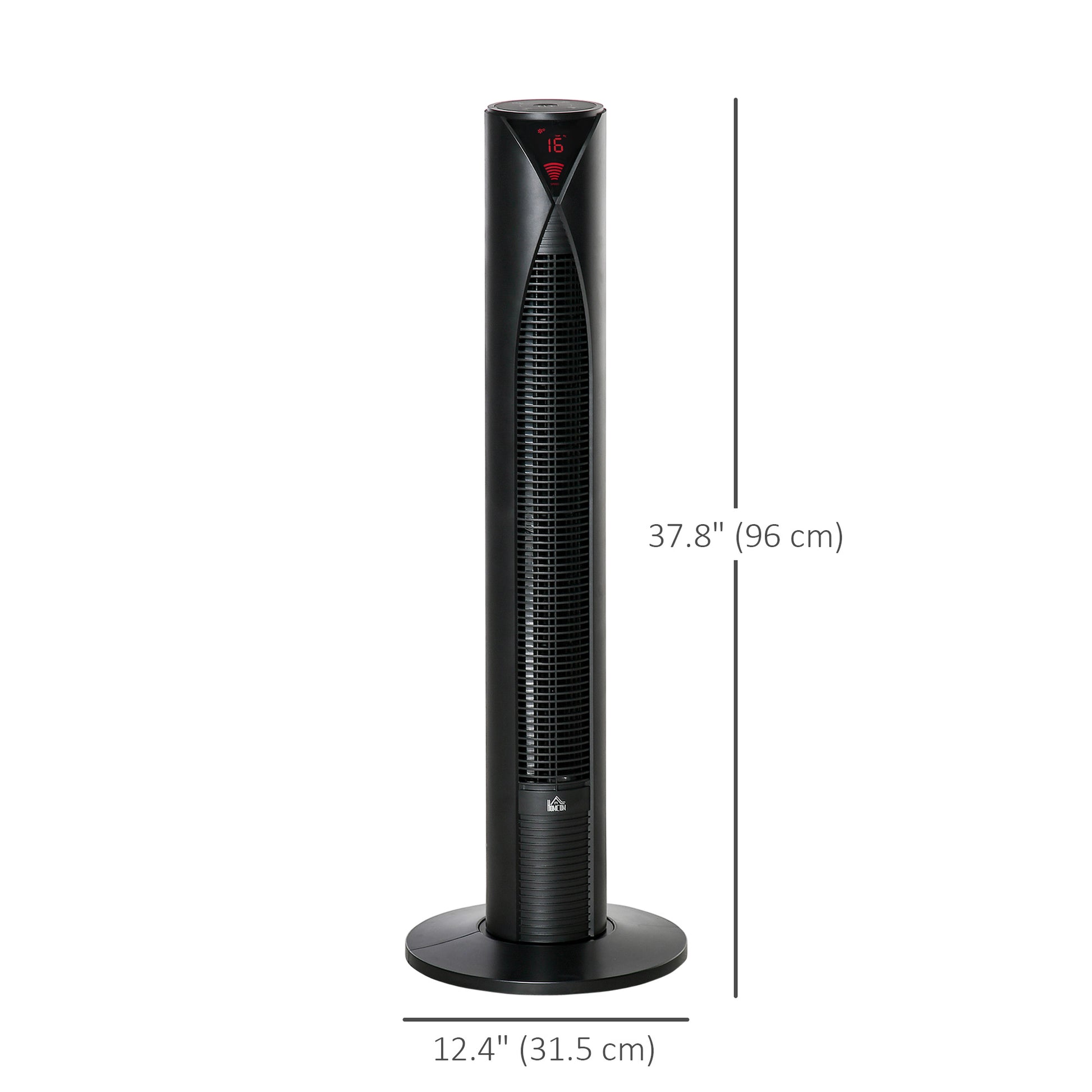 Freestanding Tower Fan Cooling for Home Bedroom with 3 Speed, 12h Timer, Oscillating, LED Sensor Panel, Remote Controlle