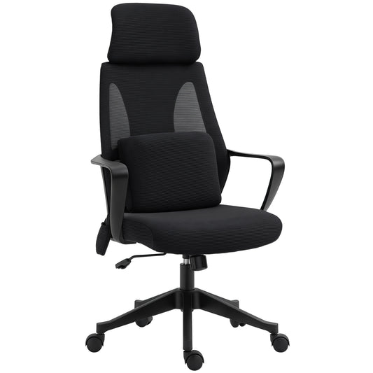Office Chair High Back, Ergonomic Mesh Computer Chair Executive Task Chair with Massage Lumbar Support & Headrest Rockin