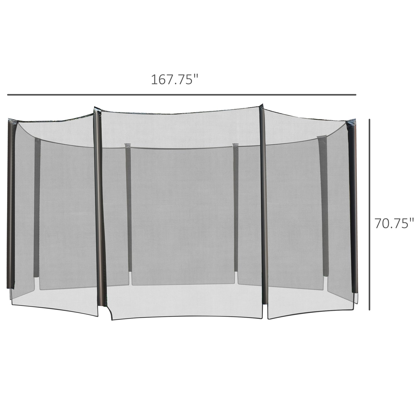 VarietyKart 14' Round Trampoline Enclosure Safety Net Fence Replacement Trampolining Bounce Part No Poles Included